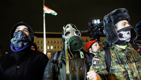 Protestai Vengrijoje prie&scaron; &bdquo;vergų įstatymą&ldquo;