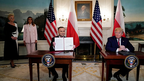 Andrzejus Duda ir Donaldas Trumpas