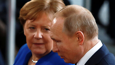 Angela Merkel ir Vladimiras Putinas
