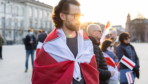 Baltarusių opozicija surengė eiseną  nuo Lukiškių aikštės