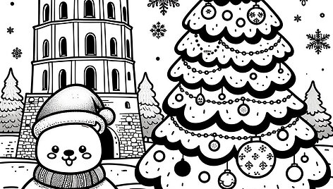 Dirbtinio intelekto sukurti kalėdiniai pie&scaron;inukai spalvinimui