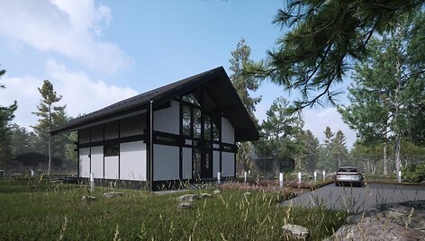 Modernūs &bdquo;Janolex&ldquo; statomi fachverko stiliaus namai