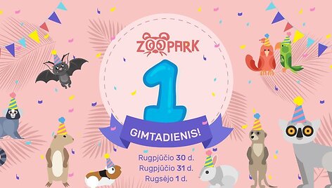 Zoologijos sodui Vilniuje &bdquo;Zoopark&ldquo; &ndash; vieneri metai