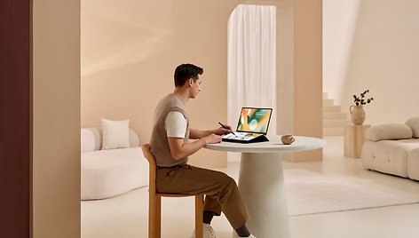 ASUS pristatė „Zenbook DUO“, pirmąjį pasaulyje 14 colių dviejų OLED ekranų nešiojamąjį kompiuterį