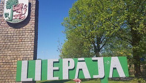 Pėsčiųjų žygis Liepojoje. 