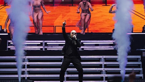 Pitbull koncerto Dariaus ir Girėno stadione Kaune akimirka