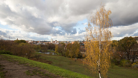 Vilniaus miesto gamta numeta rudeninius lapus