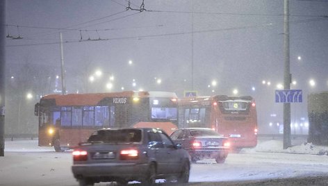 Stiprus snygis užklupo Vilnių 