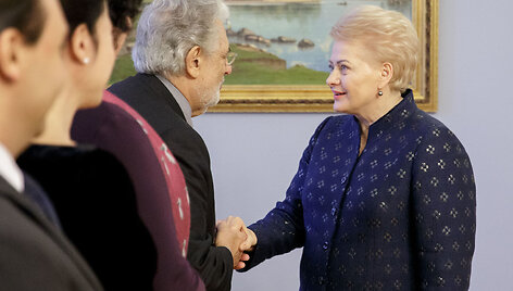 Prezidentūroje Dalia Grybauskaitė susitiko su Placido Domingo