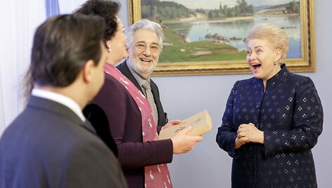 Prezidentūroje Dalia Grybauskaitė susitiko su Placido Domingo