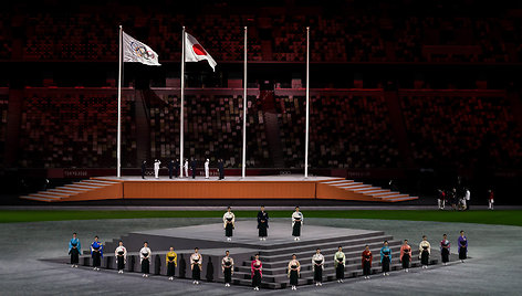 Uždarymo ceremonijos akimirka