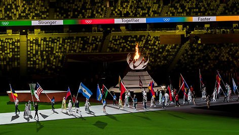 Uždarymo ceremonijos akimirka