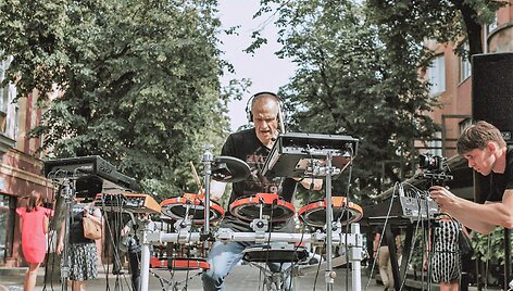 Klipo filmavimo akimirka