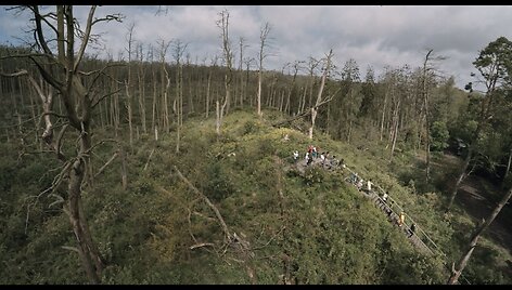 Kadras i&scaron; filmo &bdquo;Rūg&scaron;tus mi&scaron;kas&ldquo;
