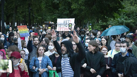 Maskvoje vykęs protestas prie&scaron; V.Putiną