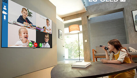 LG OLED televizorius - geriausias televizorius, skirtas dirbti arba mokytis namuose 