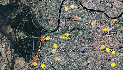 The Vilnius' Grey areas map 