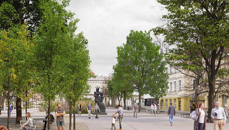 &bdquo;Strassen-platz&ldquo; siūlomas Vokiečių gatvės rekonstrukcijos projektas