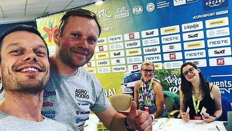 Vaidotas Žala ir Andris Malnieks Rally Liepaja administracinėje komisijoje