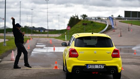 Geriausio vairuotojo konkurso atrankos akimirka