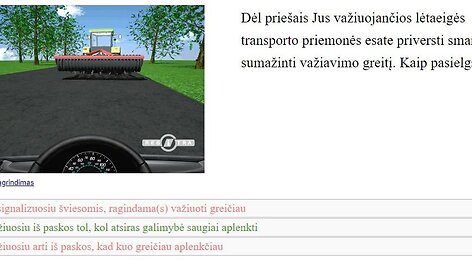 Bandomojo teorijos egzamino klausimas &bdquo;Regitroje&ldquo;