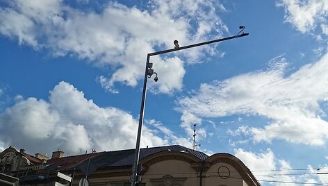 Filmavimo kameros Vilniaus senamiestyje