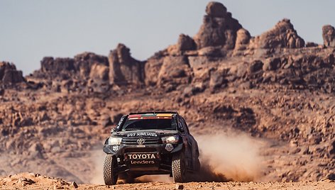 Edvinas Juškauskas ir Aisvydas Paliukėnas Dakare 2021 m.