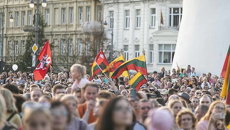 Koncerto Katedros aik&scaron;tėje akimirka