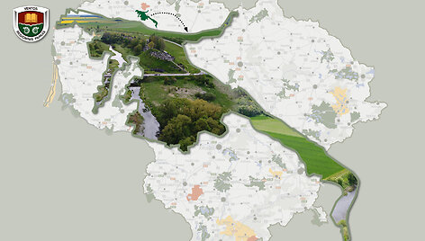 Ventos Regioninio Parko žemėlapis