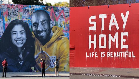 Kobe Bryanto ir jo dukters pie&scaron;inys pakeistas raginimu likti namuose
