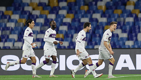 Triumfuojantys „Fiorentina“ futbolininkai