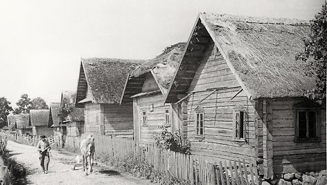 Poškonių kaimas  1951. Fot. Vacys Milius