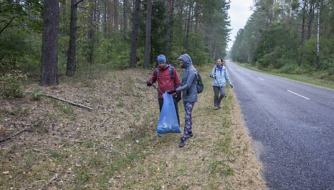 Žygio pėsčiomis &bdquo;Už &scaron;varią Lietuvą!&ldquo; akimirkos