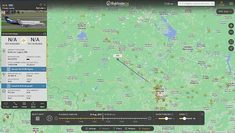 flightradar24-suduzes-privatus-lektuvas-dingo-is-zemelapio