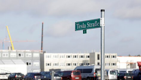 &bdquo;Tesla&ldquo; gamyklos statybos Griunheidėje