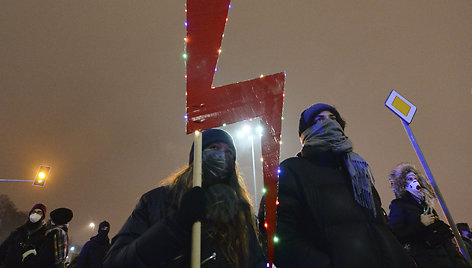 Protestai dėl abortų draudimo Lenkijoje