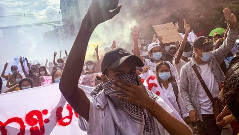 Protestai Mianmare