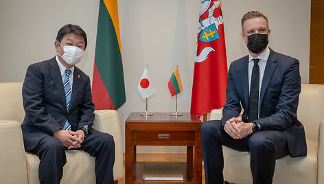 Gabrielius Landsbergis susitiko su Japonijos užsienio reikalų ministru Toshimitsu Motegi