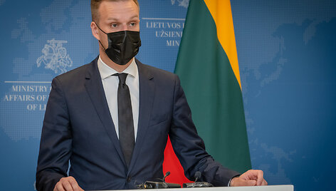 Gabrielius Landsbergis susitiko su Japonijos užsienio reikalų ministru Toshimitsu Motegi