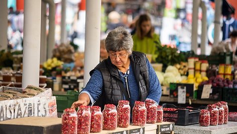 Gėrybės Panevėžio turgavietėje