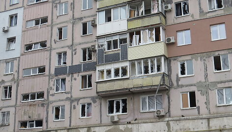 Vaizdai i&scaron; Mariupolio, smarkiai nukentėjusio nuo Rusijos pajėgų atakų