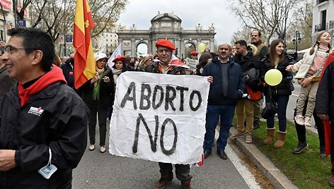 Madride – protestas prieš abortus