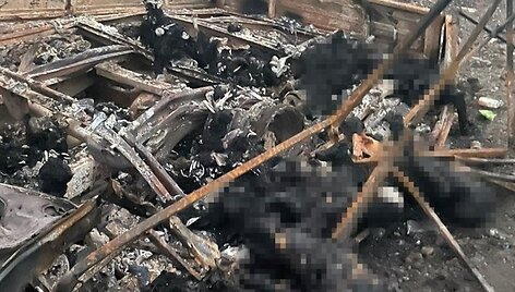 Rusai smogė civilių automobilių kolonai Charkivo srityje
