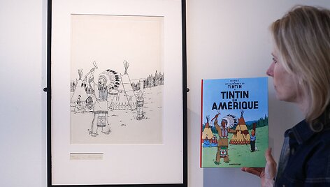 Tu&scaron;u pie&scaron;tas Herge pie&scaron;inys, skirtas serijos &bdquo;Tintinas Amerikoje&ldquo; vir&scaron;eliui