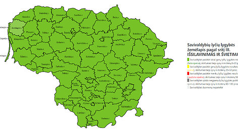 Savivaldybių lyčių lygybės žemėlapis. I&scaron;silavinimas ir &scaron;vietimas