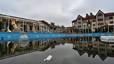 Rusijos raketų smūgio Zaporižioje padariniai