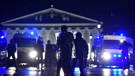 Protestas prie Prancūzijos parlamento