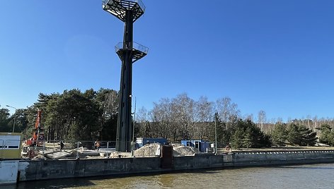 Uosto direkcijos nuotr. Naujai pastatytas radaro bokštas.