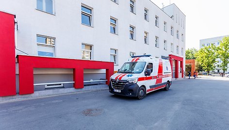 Spaudos konferencija greitosios pagalbos stotyje / Erikas Ovčarenko/BNS nuotr.