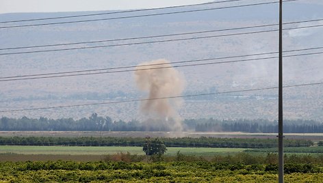 Libano „Hezbollah“ teigia surengusi oro atakas prieš Izraelio pozicijas / JALAA MAREY / AFP